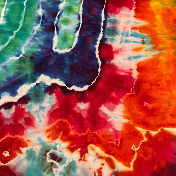 Ice Dyed T-shirt Dress - Ice Dye Hippie Boho - Rainbow Geode (Women's XLarge) - Picture 12 of 12